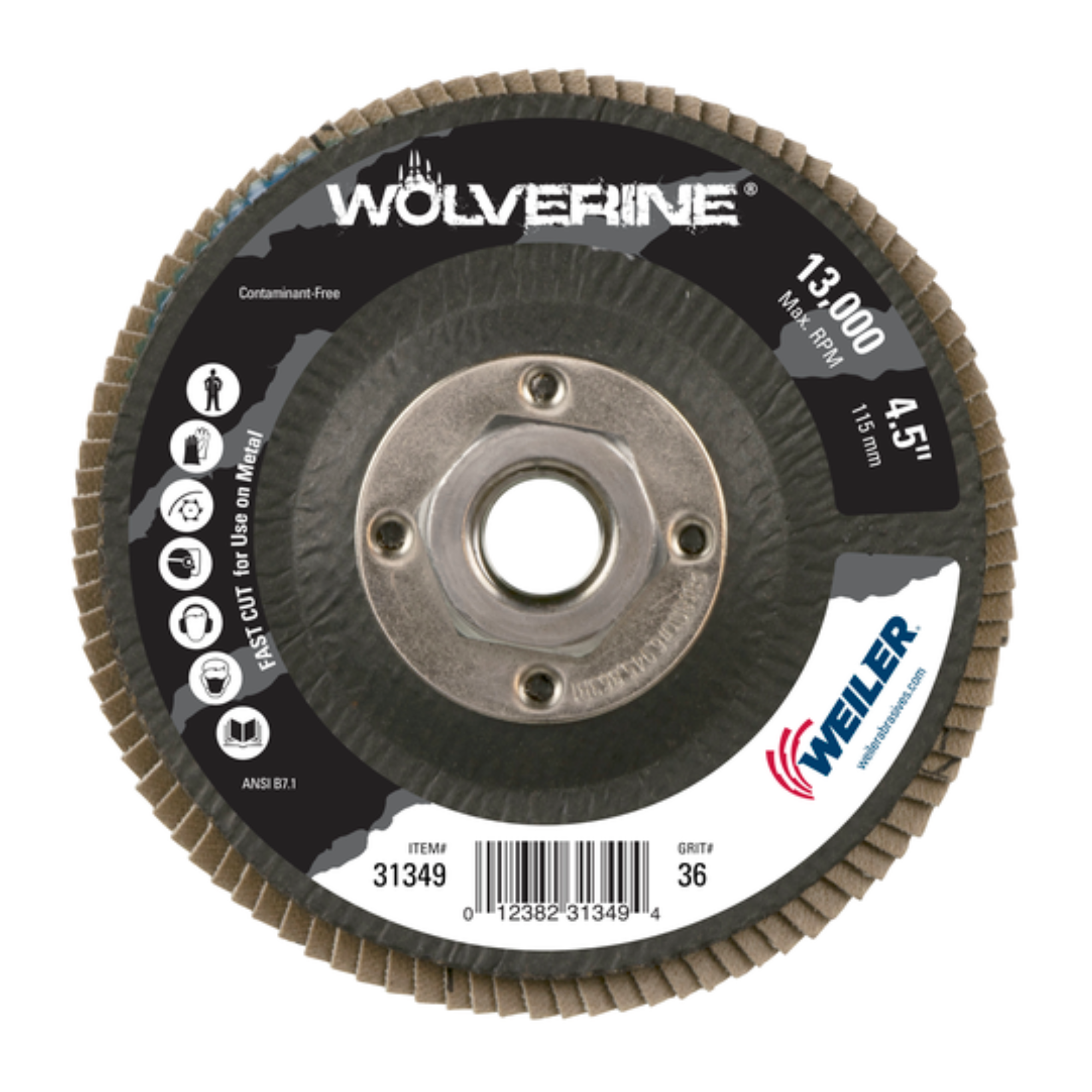 ORS Nasco Weiler Vortec Pro Abrasive Flap Disc from Columbia Safety